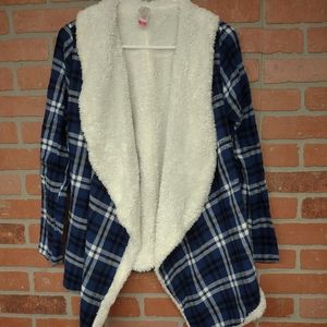 Flannel cardigan